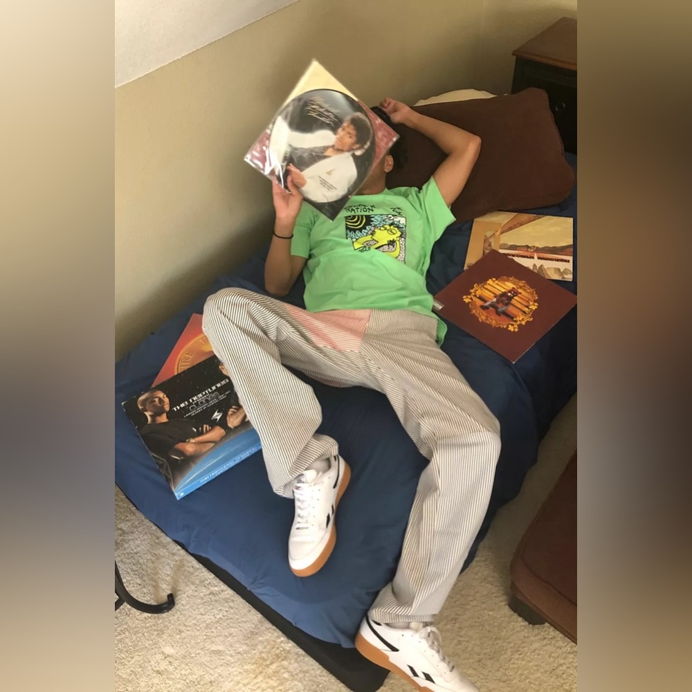 Lazy Oaf hickory stripe trousers color block men’s size 32